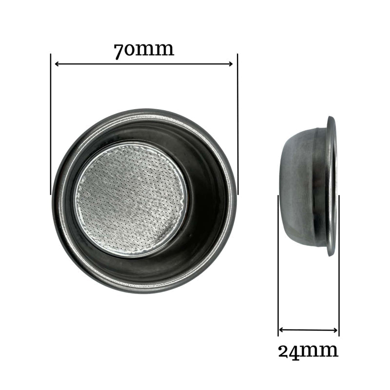 14 - 16 GRM DOUBLE FILTER BASKET - EXTERNAL RIDGE - Choose Coffee