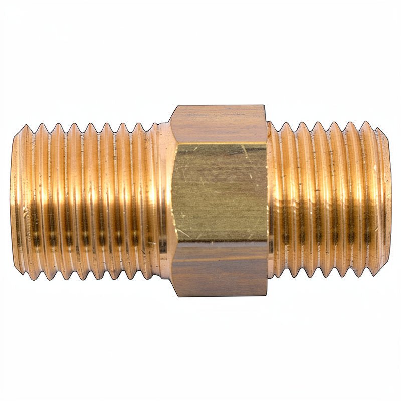 1/4M TO 1/4M NIPPLE STRAIGHT FITTING - Choose Coffee