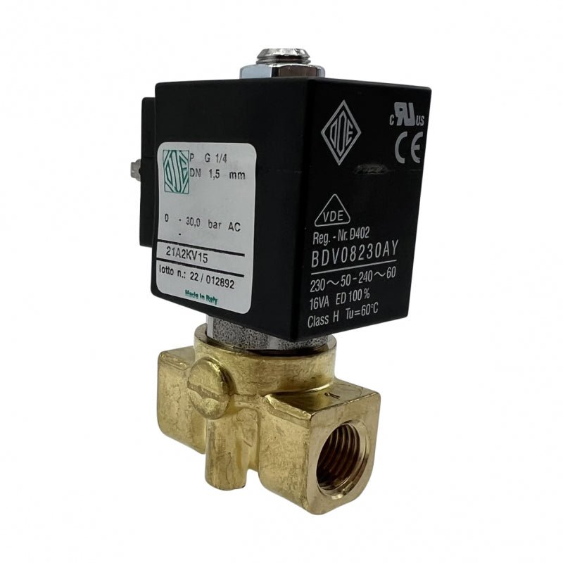 2 WAY SOLENOID VALVE 230V 1/4 9W - SIMONELLI - Choose Coffee