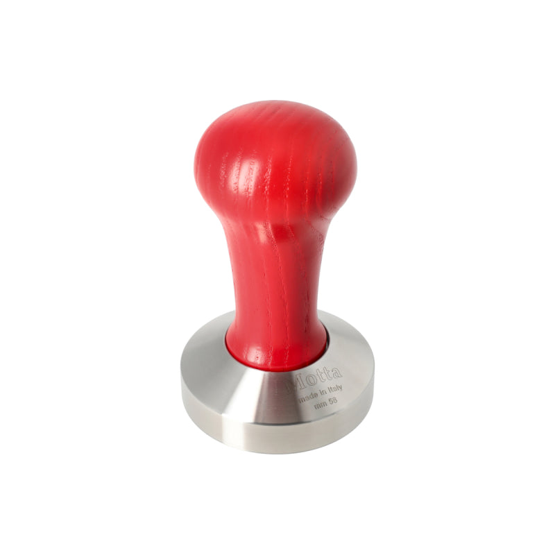 MOTTA WOODEN COFFEE TAMPER WITH RED HANDLE 58MM