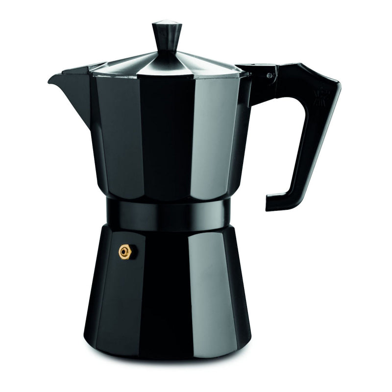 PEZZETTI ITALEXPRESS ALUMINIUM MOKA POT - 6 CUP BLACK