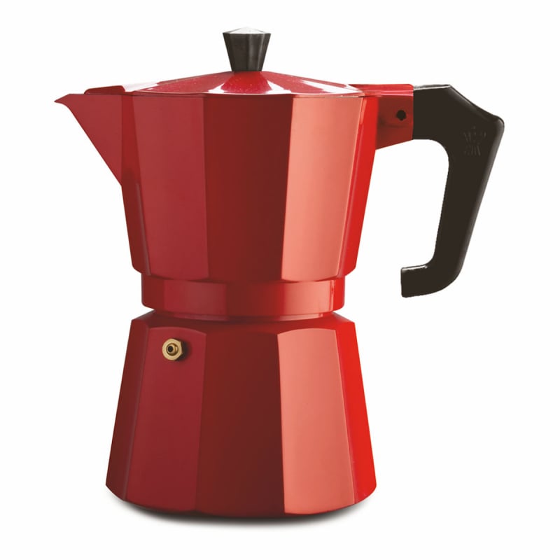 PEZZETTI ITALEXPRESS ALUMINIUM MOKA POT - 3 CUP RED