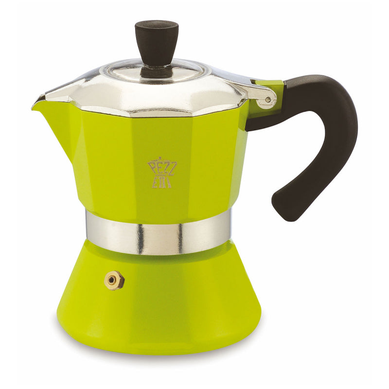 PEZZETTI BELLEXPRESS ALUMINIUM MOKA POT - 3 CUP GREEN