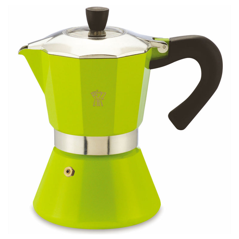 PEZZETTI BELLEXPRESS ALUMINIUM MOKA POT - 6 CUP GREEN