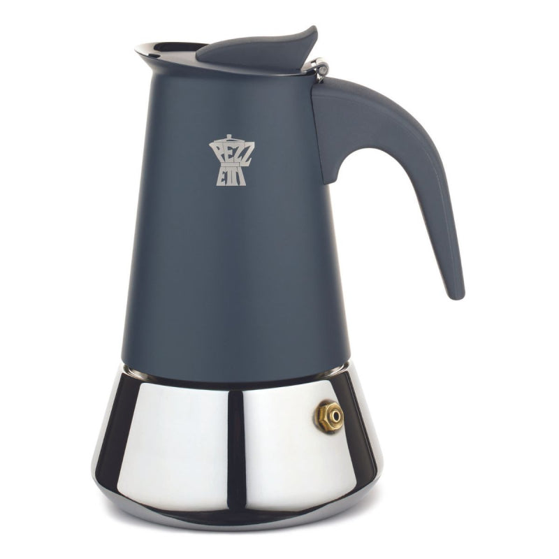 PEZZETTI STEELEXPRESS MOKA POT - 6 CUP SHOOTING ASH