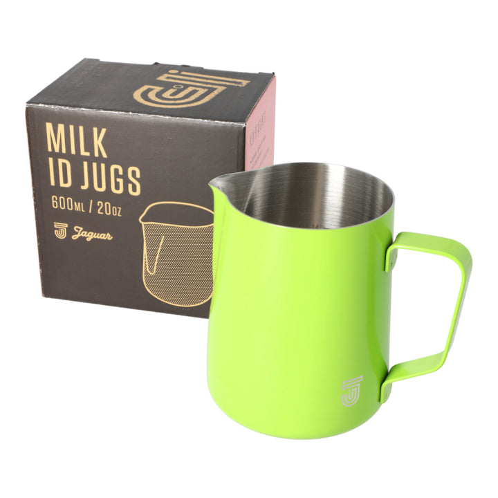 JAGUAR MILK ID S/S INTERIOR MILK FOAMING JUG - 0.6 LITRE GREEN