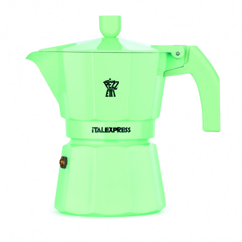 PEZZETTI ITALEXPRESS ALUMINIUM MOKA POT - 3 CUP PASTEL GREEN