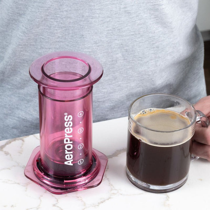 AEROPRESS CLEAR PINK COFFEE MAKER - Choose Coffee