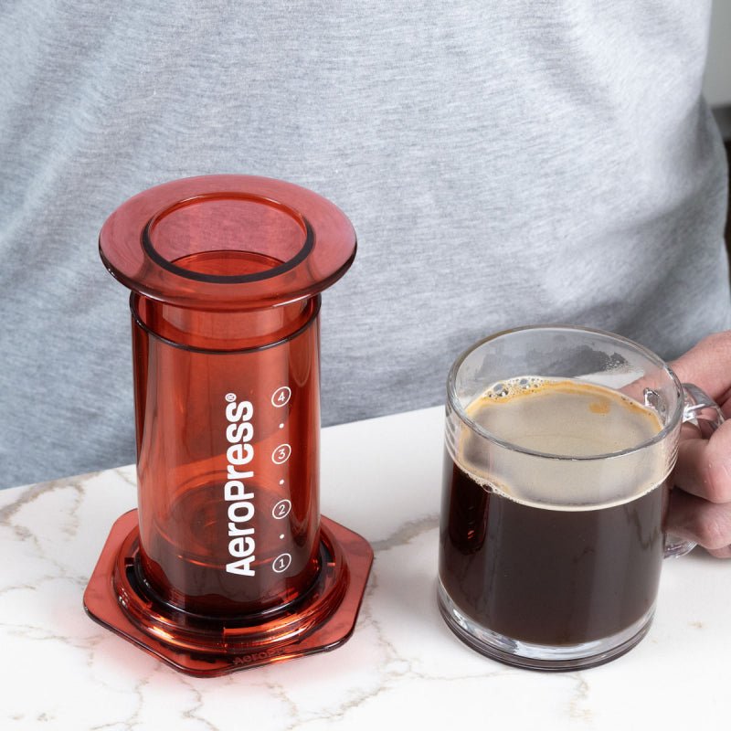 AEROPRESS CLEAR RED COFFEE MAKER - Choose Coffee