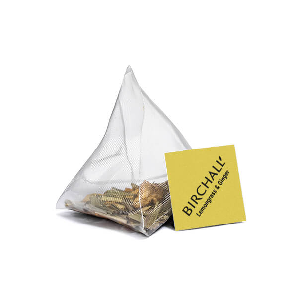 Birchall Lemongrass &amp; Ginger - 200 Enveloped Plant - Based Prism Tea Bags - Choose Coffee
