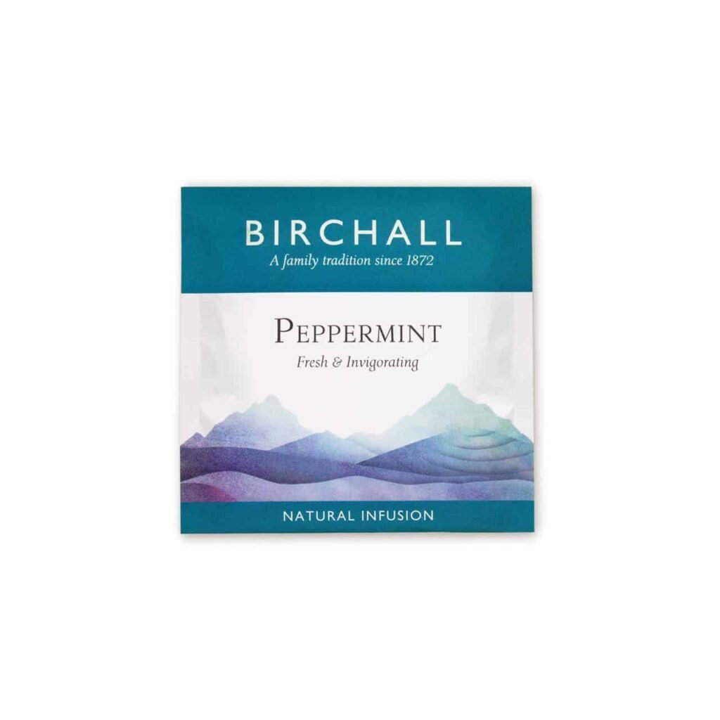 Birchall Peppermint Leaves - 200 Enveloped Plant - Based Prism Tea Bags - Choose Coffee