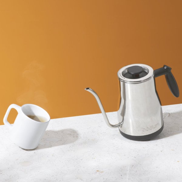 BODUM BISTRO ELECTRIC GOOSENECK WATER KETTLE - SILVER S/S 1L, 34OZ - Choose Coffee