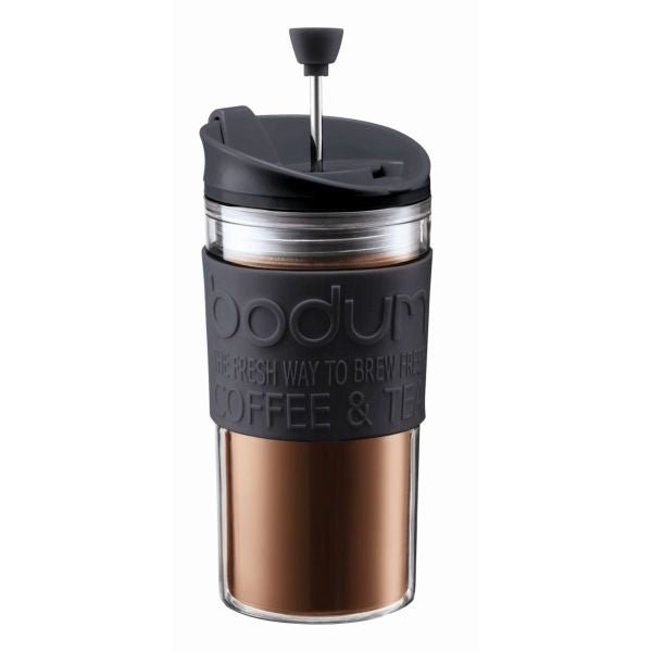 BODUM TRAVEL PRESS SET COFFEE MAKER, 0.35 L, 12 OZ - BLACK - Choose Coffee
