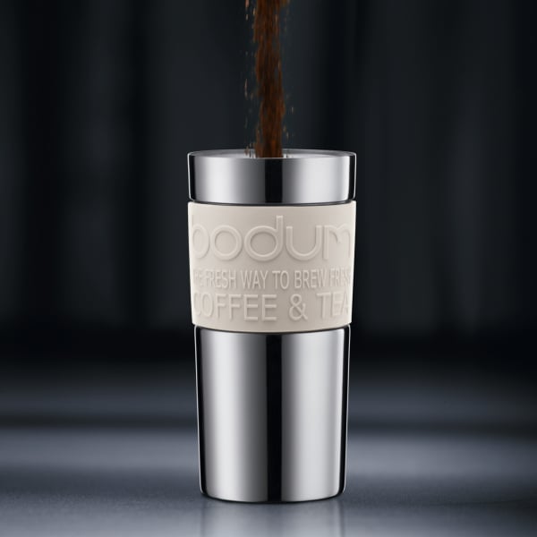 BODUM TRAVEL PRESS SET COFFEE MAKER, 0.35 L, 12 OZ - OFF WHITE - Choose Coffee