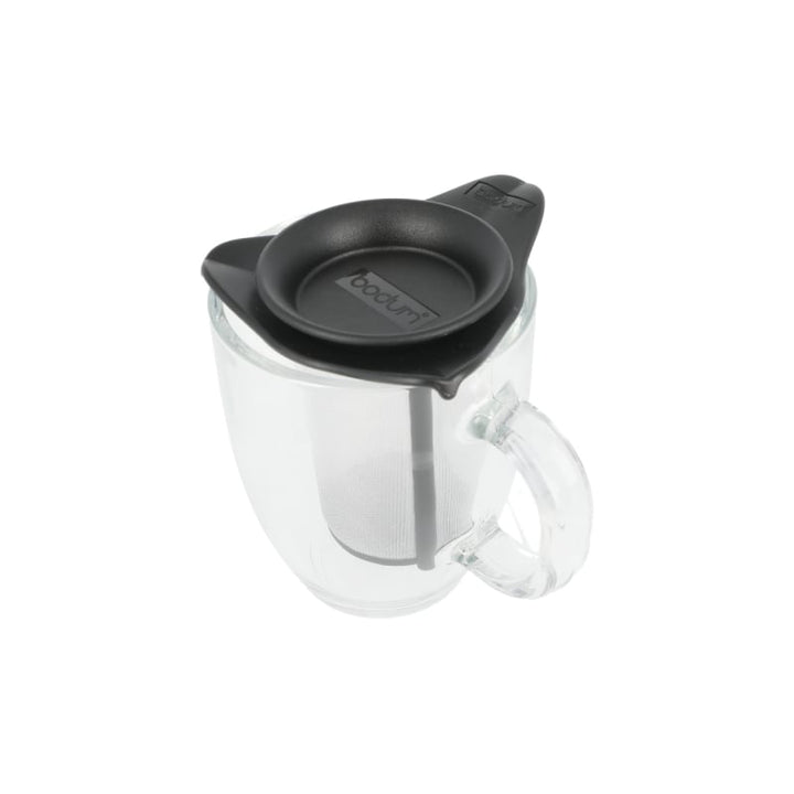 BODUM YO - YO SET MUG AND TEA STRAINER, 0.35 L, 12 OZ - BLACK - Choose Coffee