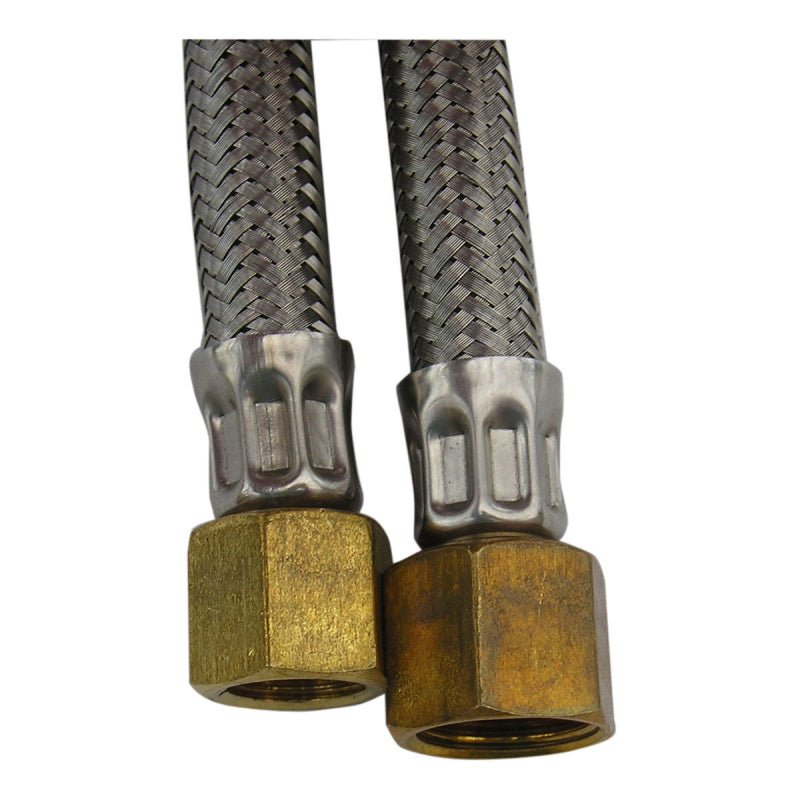 BRAIDED HOSE 0.28M 1/4 STRAIGHT X 3/8 STRAIGHT - Choose Coffee