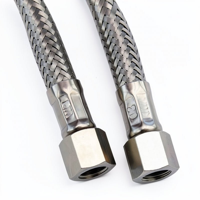BRAIDED HOSE 0.37M 1/8 STRAIGHT X 1/8 STRAIGHT - CONICAL - Choose Coffee