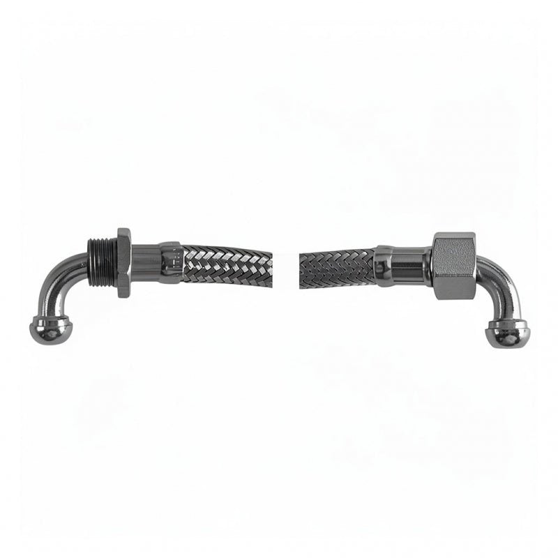 BRAIDED HOSE 0.43M 3/8F ELBOW X 3/8M ELBOW - CONICAL - Choose Coffee