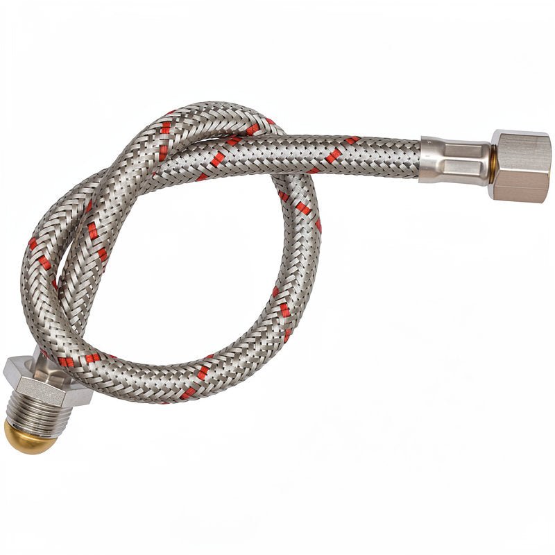 BRAIDED HOSE 0.4M 1/4F STRAIGHT X 3/8M STRAIGHT - CONICAL - Choose Coffee