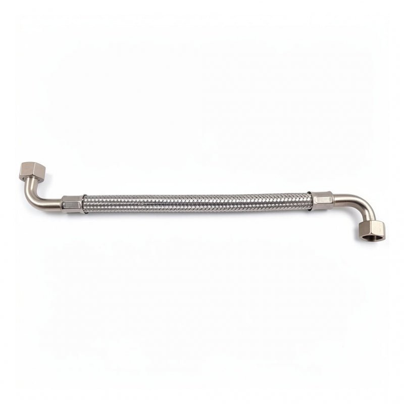 BRAIDED HOSE 25CM 3/8 ELBOW X 3/8 ELBOW - FLAT - Choose Coffee