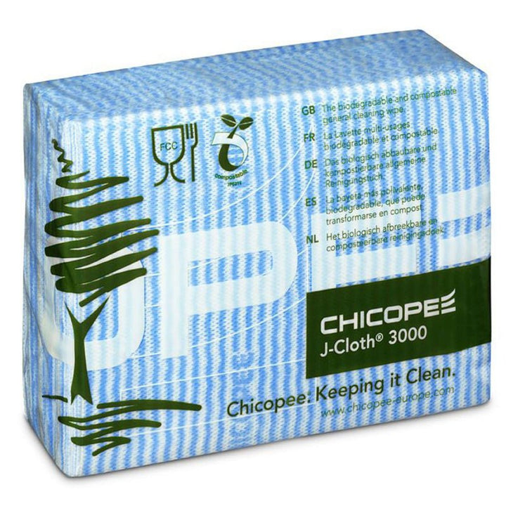CHICOPEE J - CLOTH 3000 - FOLDED BLUE (PACK OF 50) - Choose Coffee