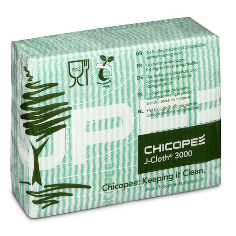 CHICOPEE J - CLOTH 3000 - FOLDED GREEN (PACK OF 50) - Choose Coffee