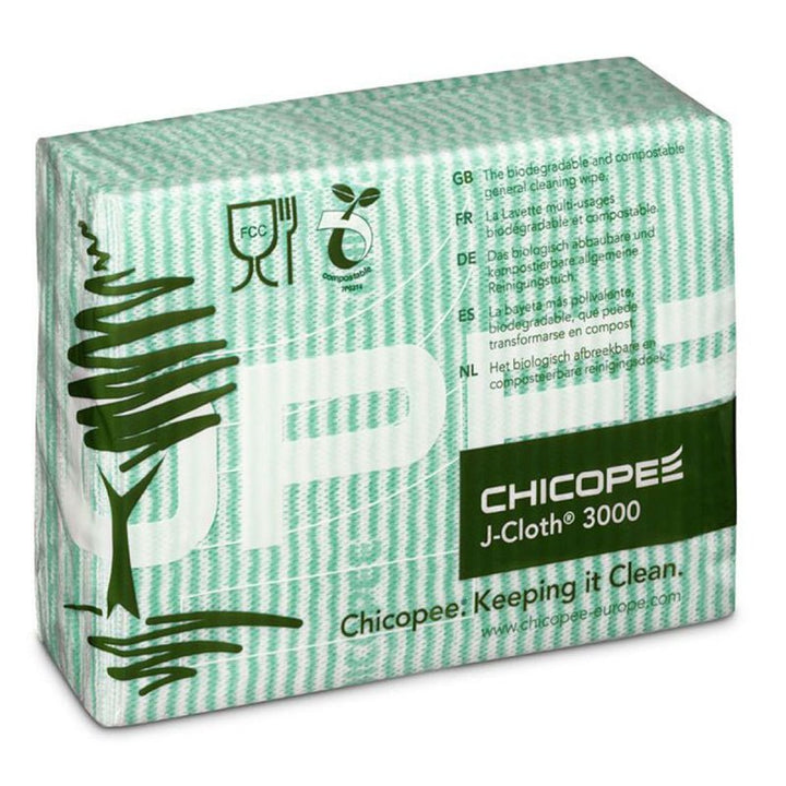 CHICOPEE J - CLOTH 3000 - FOLDED GREEN (PACK OF 50) - Choose Coffee