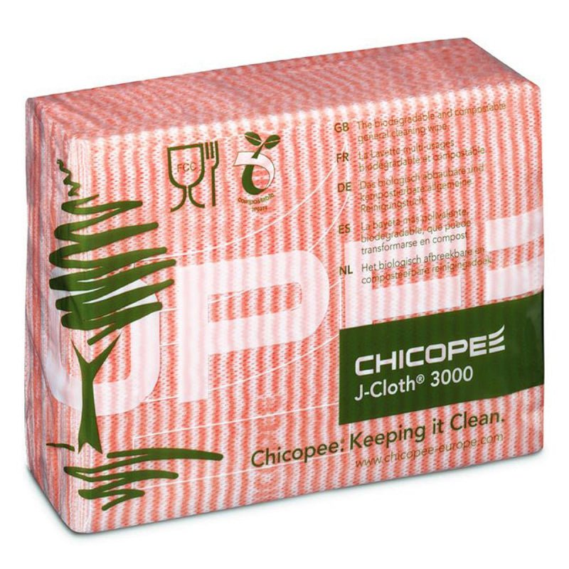 CHICOPEE J - CLOTH 3000 - FOLDED RED (PACK OF 50) - Choose Coffee