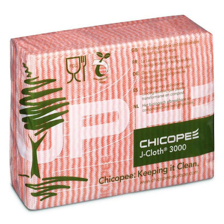 CHICOPEE J - CLOTH 3000 - FOLDED RED (PACK OF 50) - Choose Coffee
