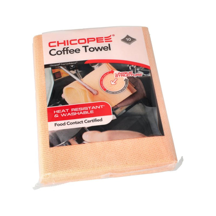 CHICOPEE SUPERTWILL HEAT RESISTANT COFFEE WIPE - ORANGE (PACK OF 10) - Choose Coffee