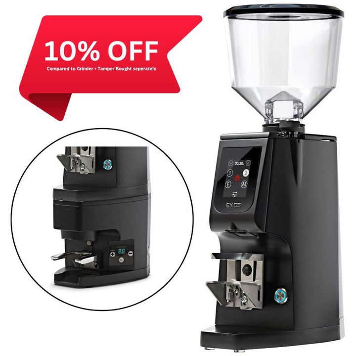 EUREKA ATOM EXCELLENCE 65 GRINDER WITH ATOM AUTO TAMPER - BLACK - Choose Coffee