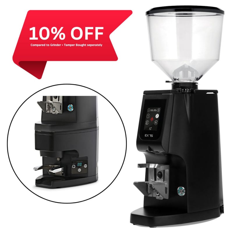 EUREKA ATOM EXCELLENCE 75 GRINDER WITH ATOM AUTO TAMPER - BLACK - Choose Coffee
