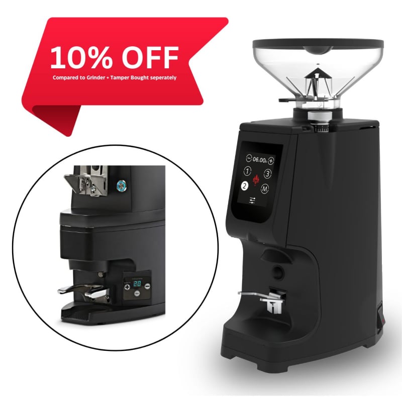 EUREKA ATOM TOUCH 65 GRINDER WITH ATOM AUTO TAMPER - BLACK - Choose Coffee