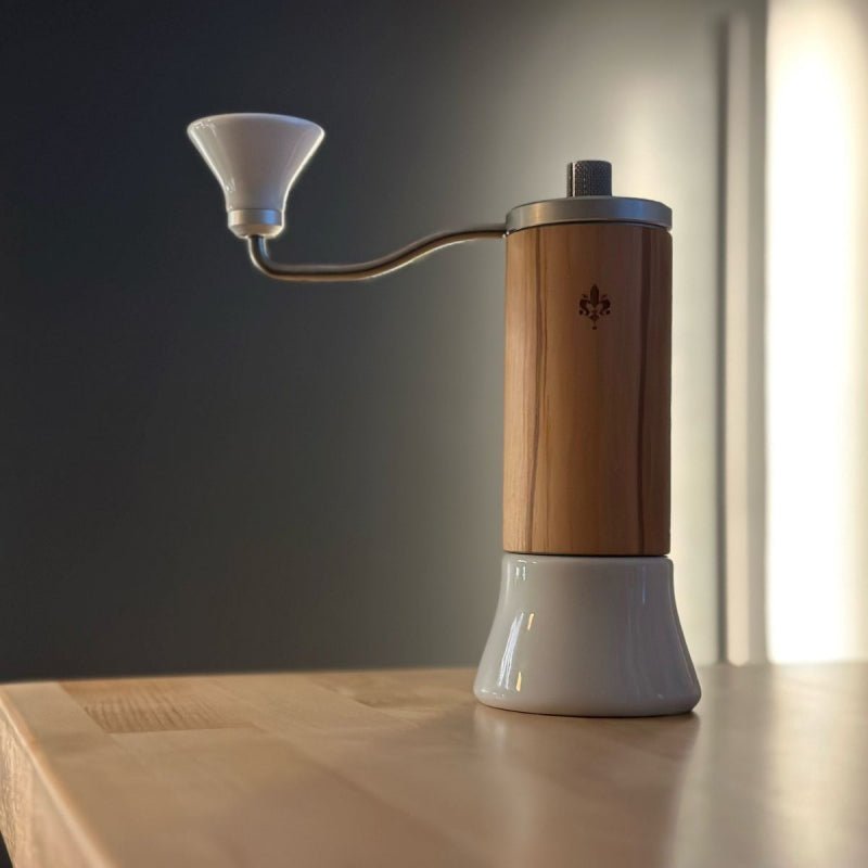 EUREKA BABY HAND GRINDER - OLIVE BODY / CERAMIC BASE - Choose Coffee