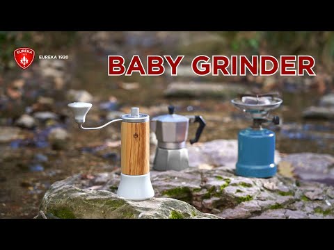 EUREKA BABY HAND GRINDER - WALNUT BODY / GLASS BASE - Choose Coffee
