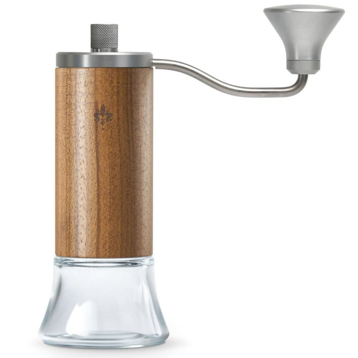 EUREKA BABY HAND GRINDER - WALNUT BODY / GLASS BASE - Choose Coffee