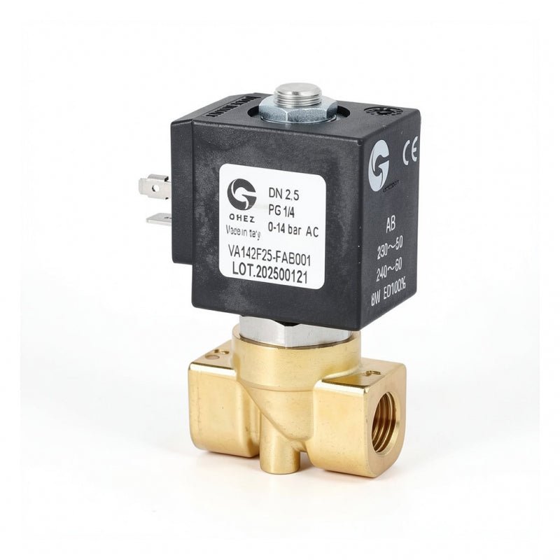 GHEZ 2 WAY SOLENOID VALVE 230V 1/4 2.5MM VITON - Choose Coffee