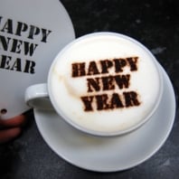 HAPPY NEW YEAR STENCIL - Choose Coffee