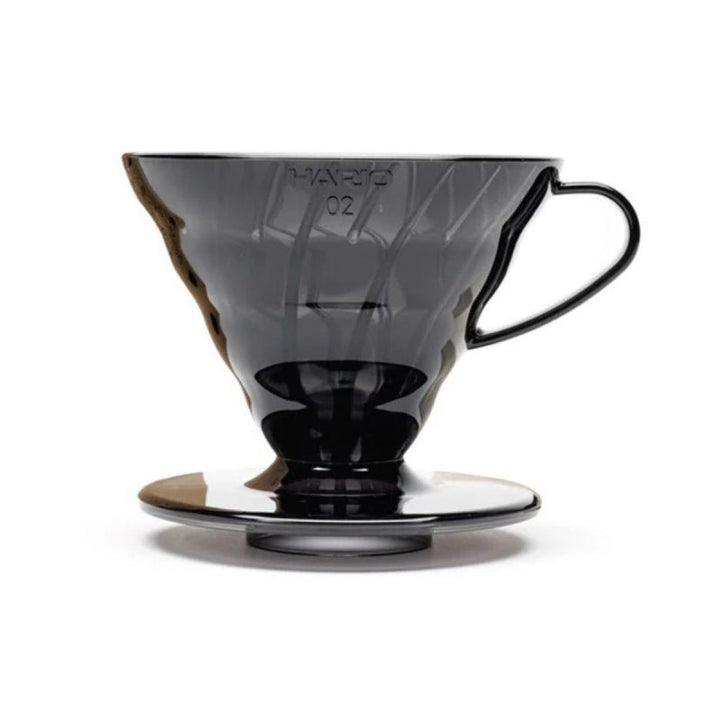 HARIO COFFEE DRIPPER V60 02 WITH FILTERS &amp; SCOOP - BLACK PLASTIC - Choose Coffee