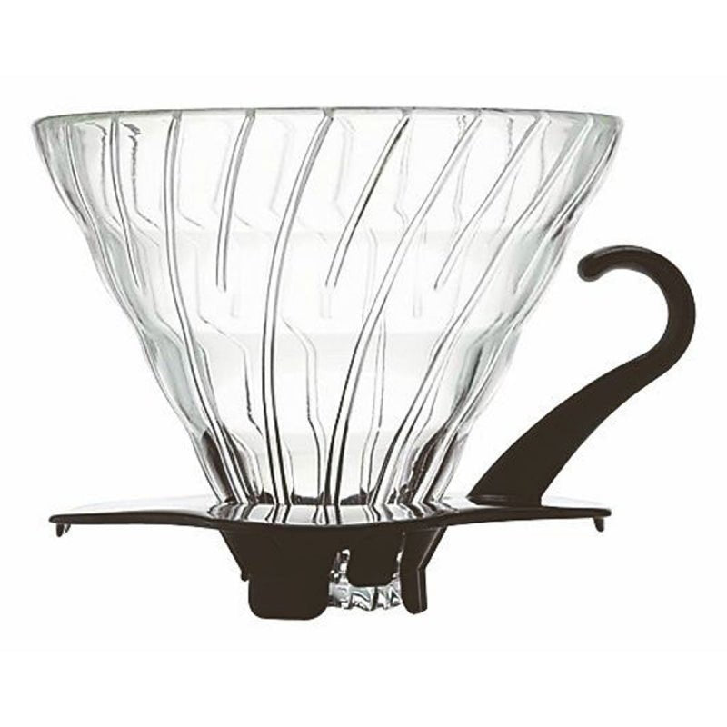 HARIO GLASS COFFEE DRIPPER V60 02 BLACK - Choose Coffee