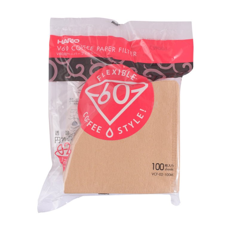 HARIO V60 PAPER FILTER 02 DRIPPER 100 SHEETS - UNBLEACHED - Choose Coffee