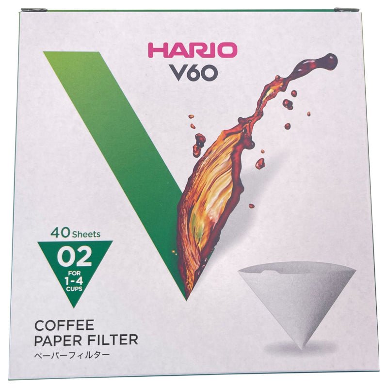 HARIO V60 PAPER FILTERS 02 DRIPPER 40 SHEETS - BLEACHED - Choose Coffee
