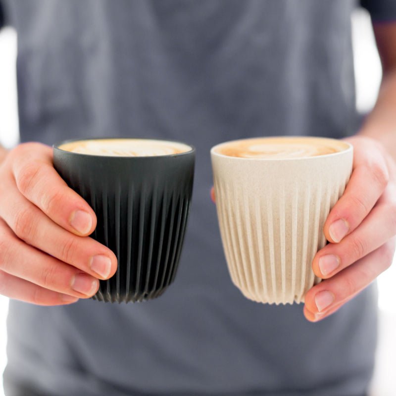 HUSKEE CUP &amp; LID CHARCOAL - RETAIL PACKAGING 6OZ/18CL - SOLD IN SINGLES - Choose Coffee