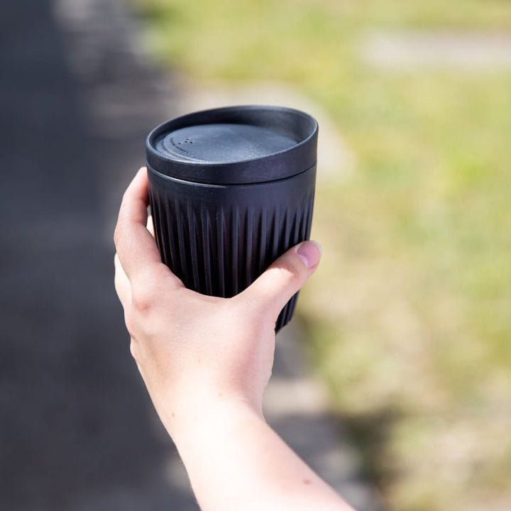 HUSKEE CUP &amp; LID CHARCOAL - RETAIL PACKAGING 6OZ/18CL - SOLD IN SINGLES - Choose Coffee