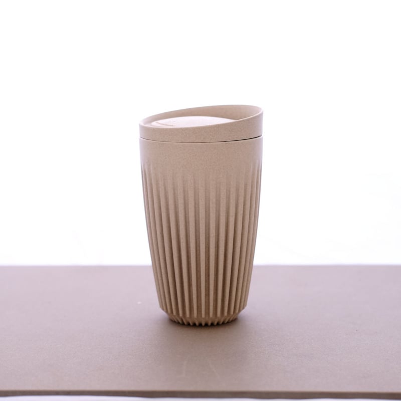 HUSKEE CUP &amp; LID NATURAL - RETAIL PACKAGING 12OZ/36CL - SOLD IN SINGLES - Choose Coffee