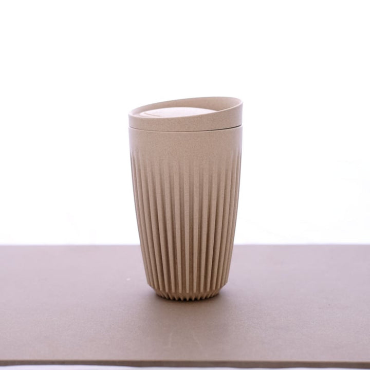 HUSKEE CUP &amp; LID NATURAL - RETAIL PACKAGING 12OZ/36CL - SOLD IN SINGLES - Choose Coffee