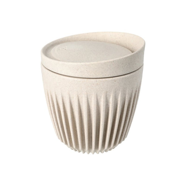 HUSKEE CUP &amp; LID NATURAL - RETAIL PACKAGING 6OZ/18CL - SOLD IN SINGLES - Choose Coffee