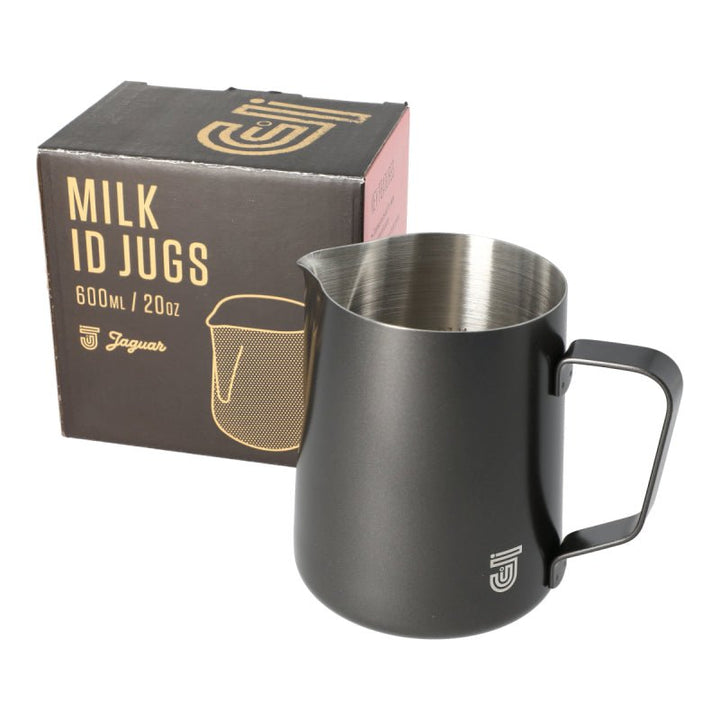 JAGUAR MILK ID S/S INTERIOR MILK FOAMING JUG - 0.6 LITRE BLACK - Choose Coffee