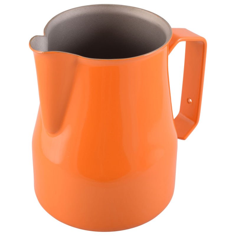 MOTTA 350ML TEFLON FOAMING JUG - ORANGE - Choose Coffee