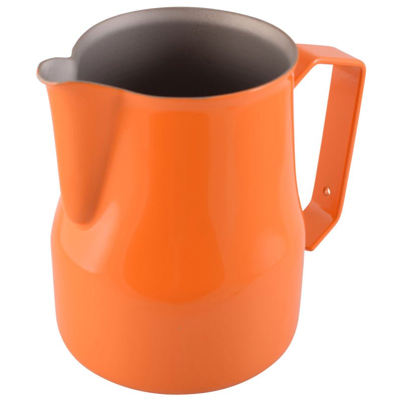 MOTTA 500ML TEFLON FOAMING JUG - ORANGE - Choose Coffee